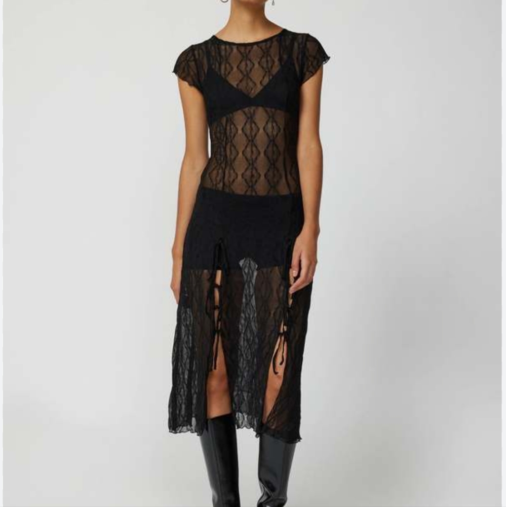 Find Me Now Second Skin Sheer Midi Dress